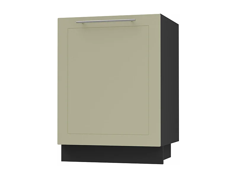 KÜCHENUNTERSCHRANK Kvantum D1D/60 Vanille Matt / Schwarz Matt 60 / 50 / 82cm