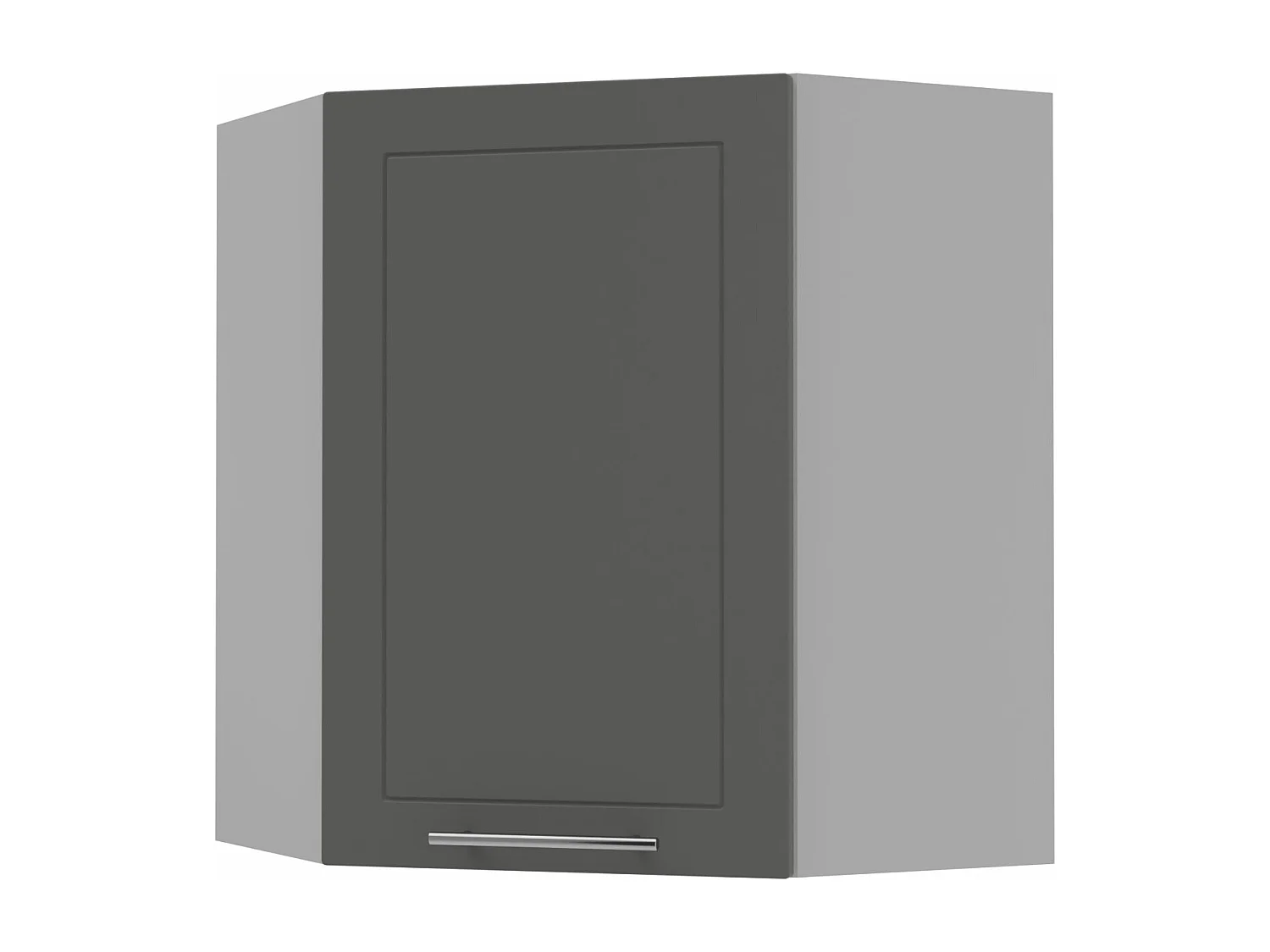 KÜCHENHÄNGESCHRANK Kvantum W10/60 Graphit Matt / Grau Matt 60 / 60 / 72cm