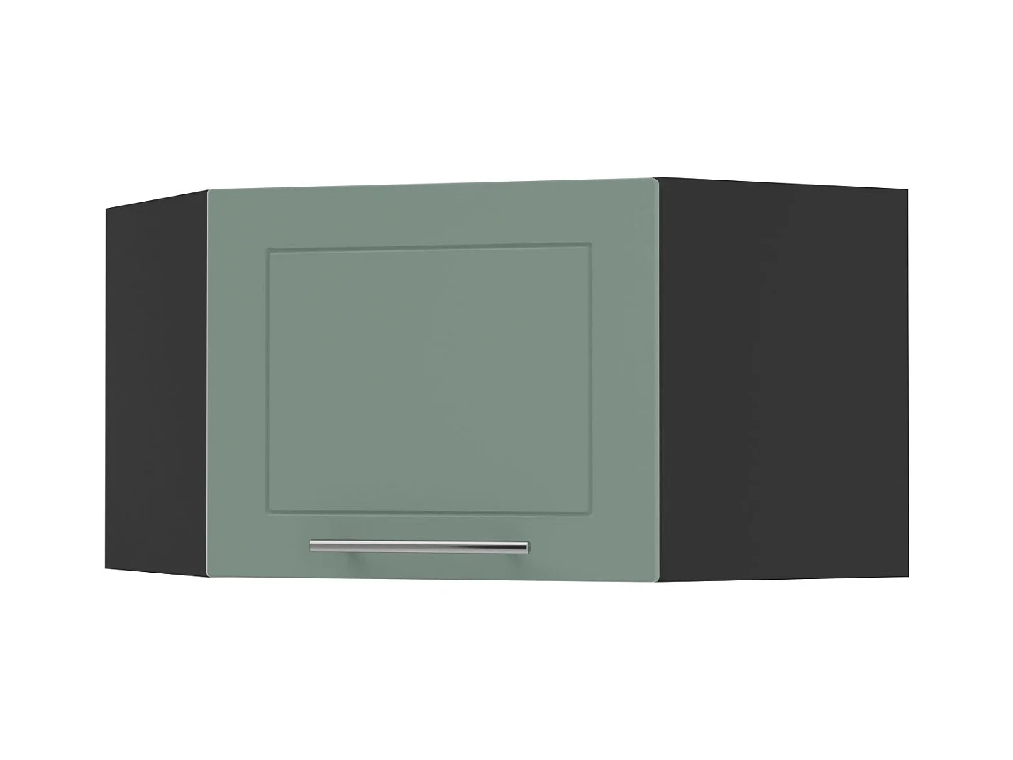 ECKHÄNGESCHRANK Kvantum W10/60/36 Mint Matt / Schwarz Matt 60 / 60 / 36cm