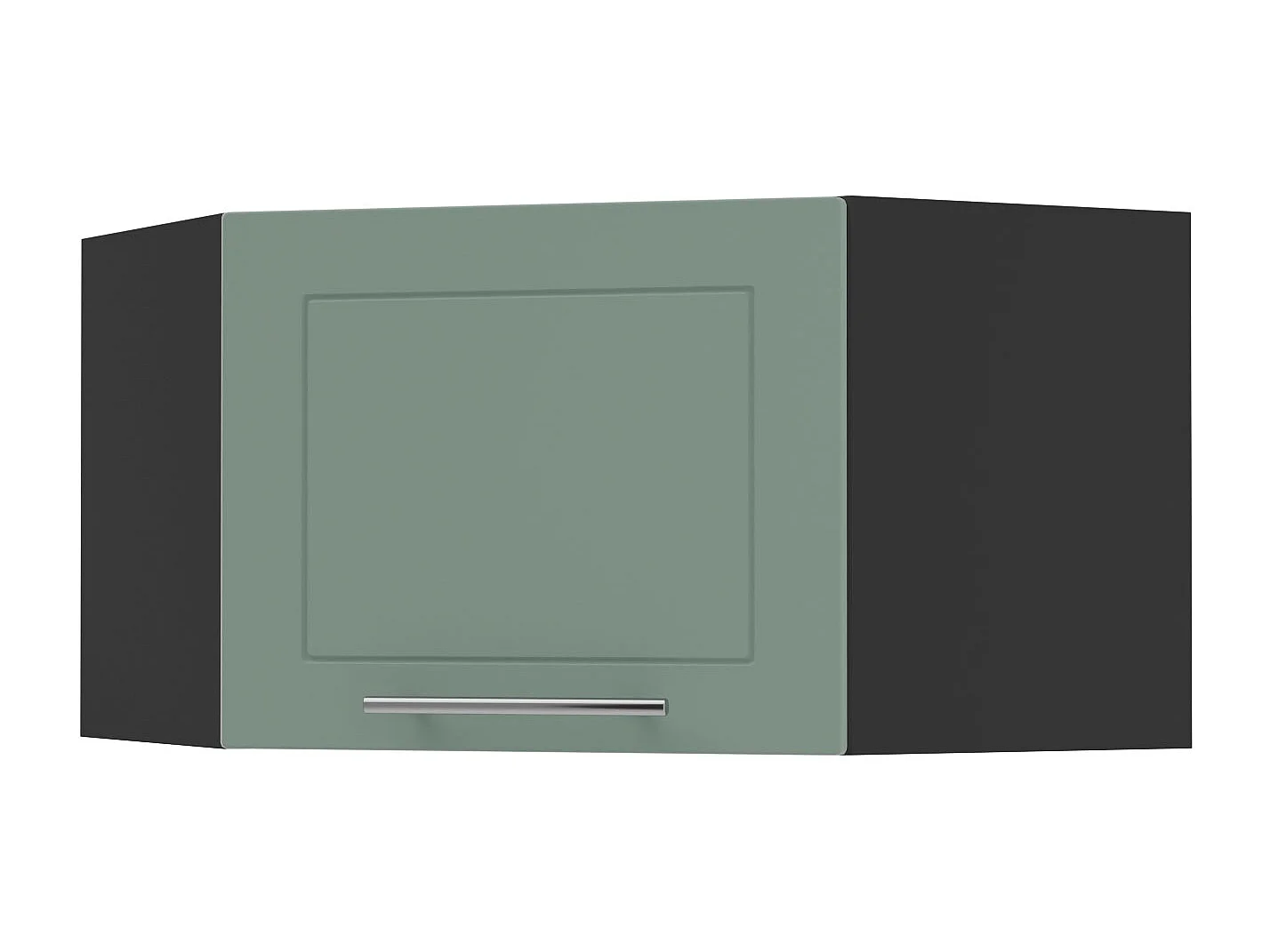 ECKHÄNGESCHRANK Kvantum W10/60/36 Mint Matt / Schwarz Matt 60 / 60 / 36cm