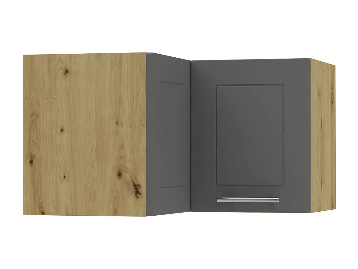 ECKHÄNGESCHRANK Kvantum W12/60/36 Graphit Matt / Eiche Artisan Matt 60 / 60 / 36cm