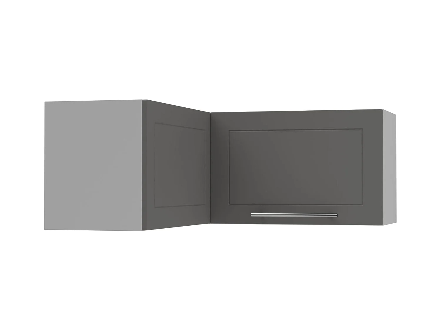 ECKHÄNGESCHRANK Kvantum W14/90/36 Graphit Matt / Grau Matt 90 / 90 / 36cm