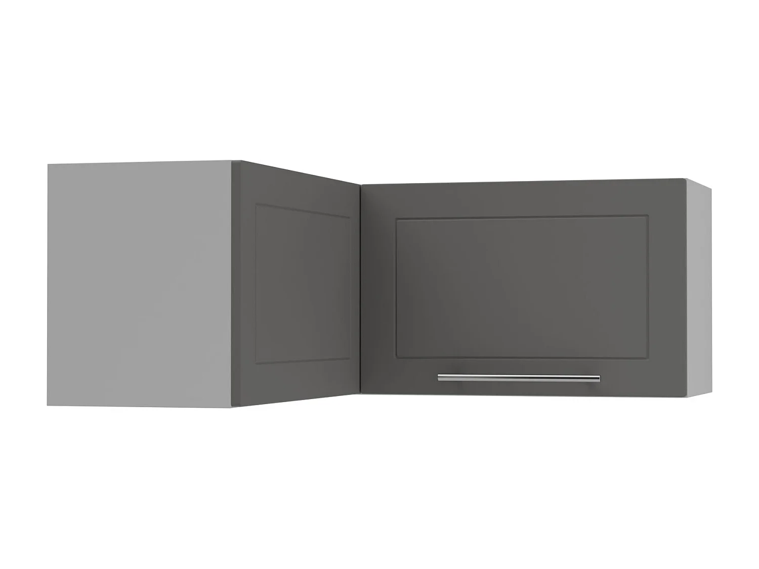 ECKHÄNGESCHRANK Kvantum W14/90/36 Graphit Matt / Grau Matt 90 / 90 / 36cm