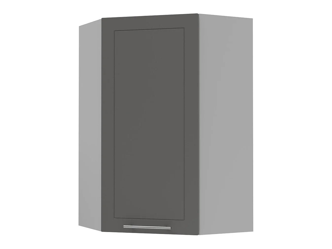 KÜCHENHÄNGESCHRANK Kvantum W4/10/60 Graphit Matt / Grau Matt 60 / 60 / 96cm