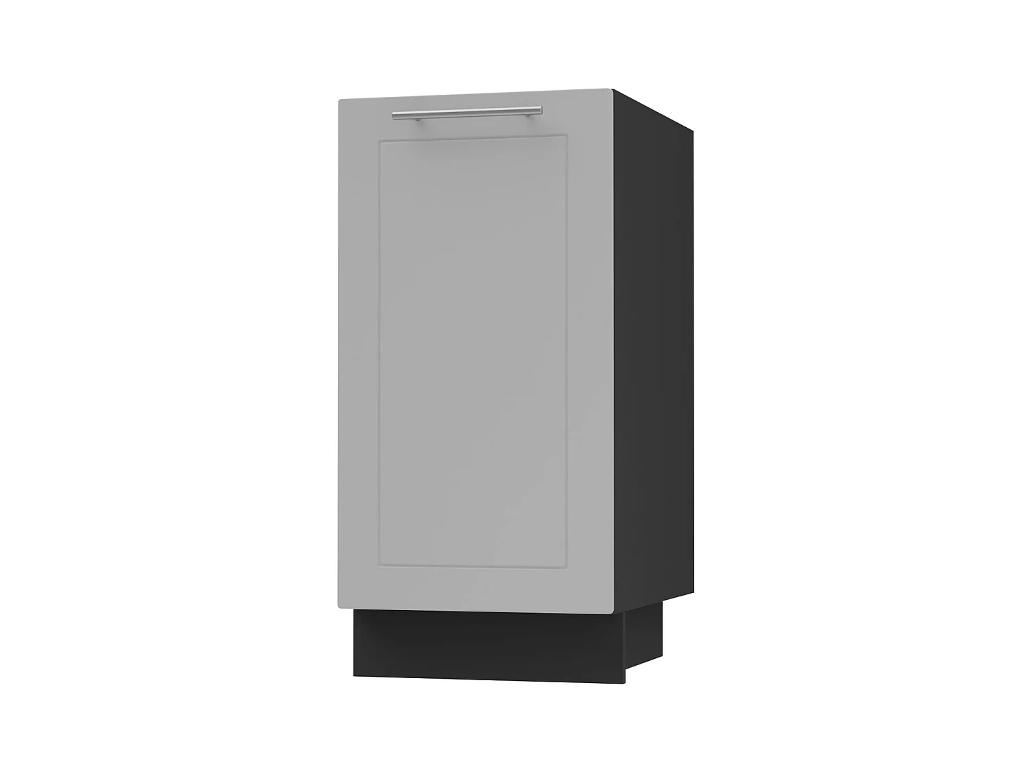 KÜCHENUNTERSCHRANK Kvantum D1D/40 Dust Grey Matt / Schwarz Matt 40 / 50 / 82cm