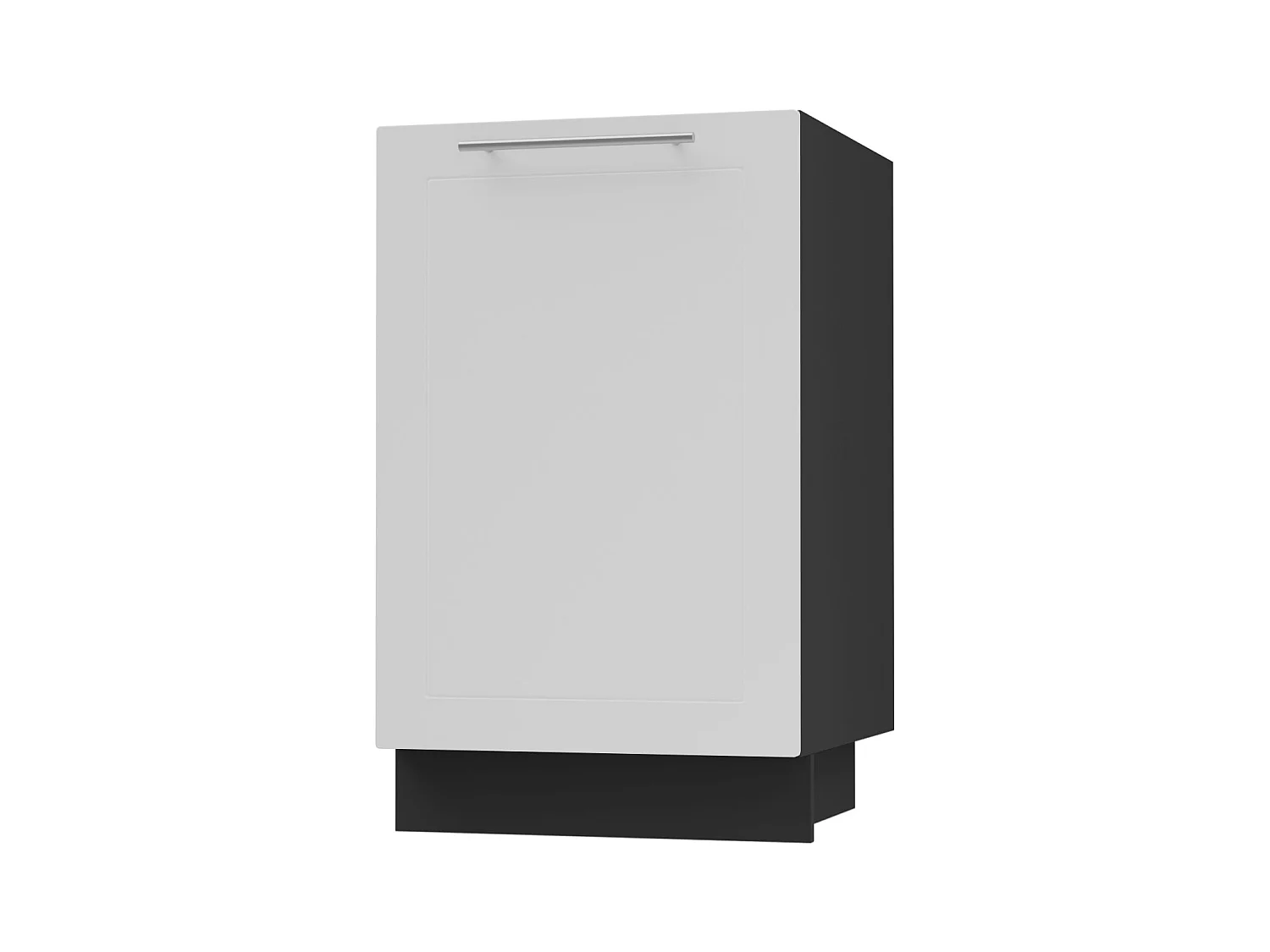 KÜCHENUNTERSCHRANK Kvantum D1D/50 Weiß Matt / Schwarz Matt 50 / 50 / 82cm