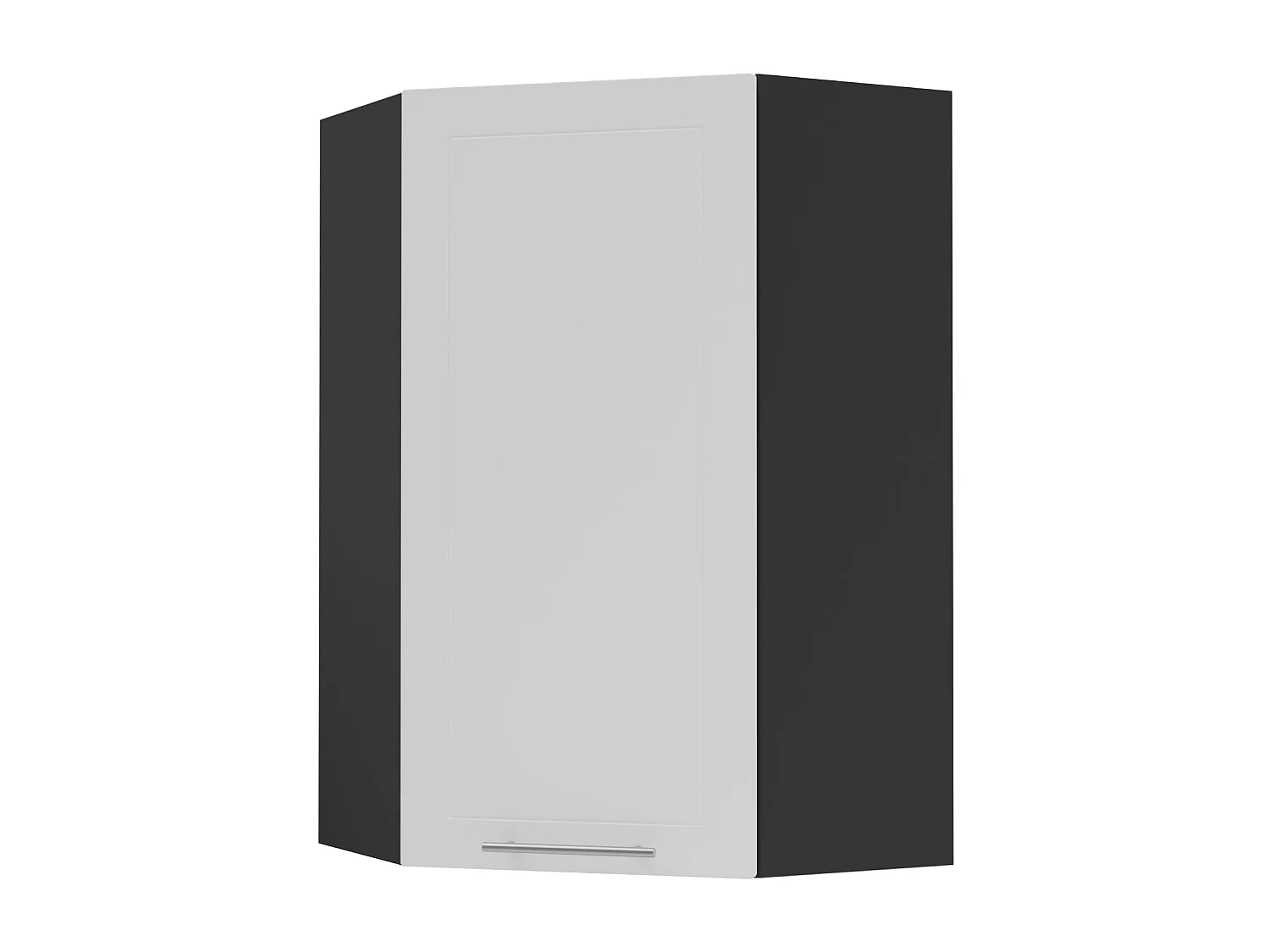 KÜCHENHÄNGESCHRANK Kvantum W4/10/60 Weiß Matt / Schwarz Matt 60 / 60 / 96cm