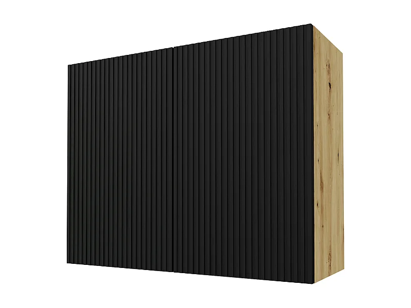 KÜCHENHÄNGESCHRANK Lamello W3/90 Schwarz Matt / Eiche Artisan 90 / 32,5 / 72cm