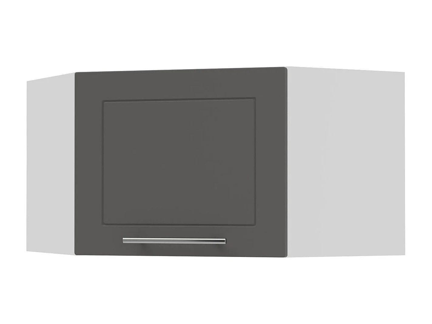 ECKHÄNGESCHRANK Kvantum W10/60/36 Graphit Matt / Weiß Matt 60 / 60 / 36cm