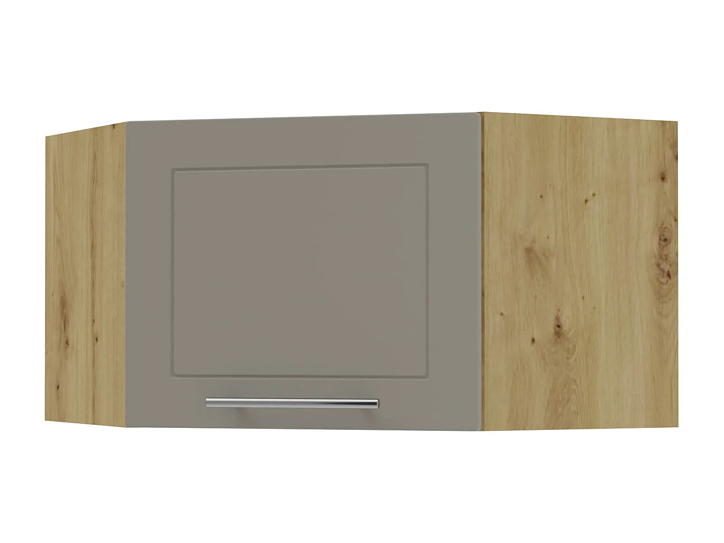 ECKHÄNGESCHRANK Kvantum W10/60/36 Beige Matt / Eiche Artisan Matt 60 / 60 / 36cm