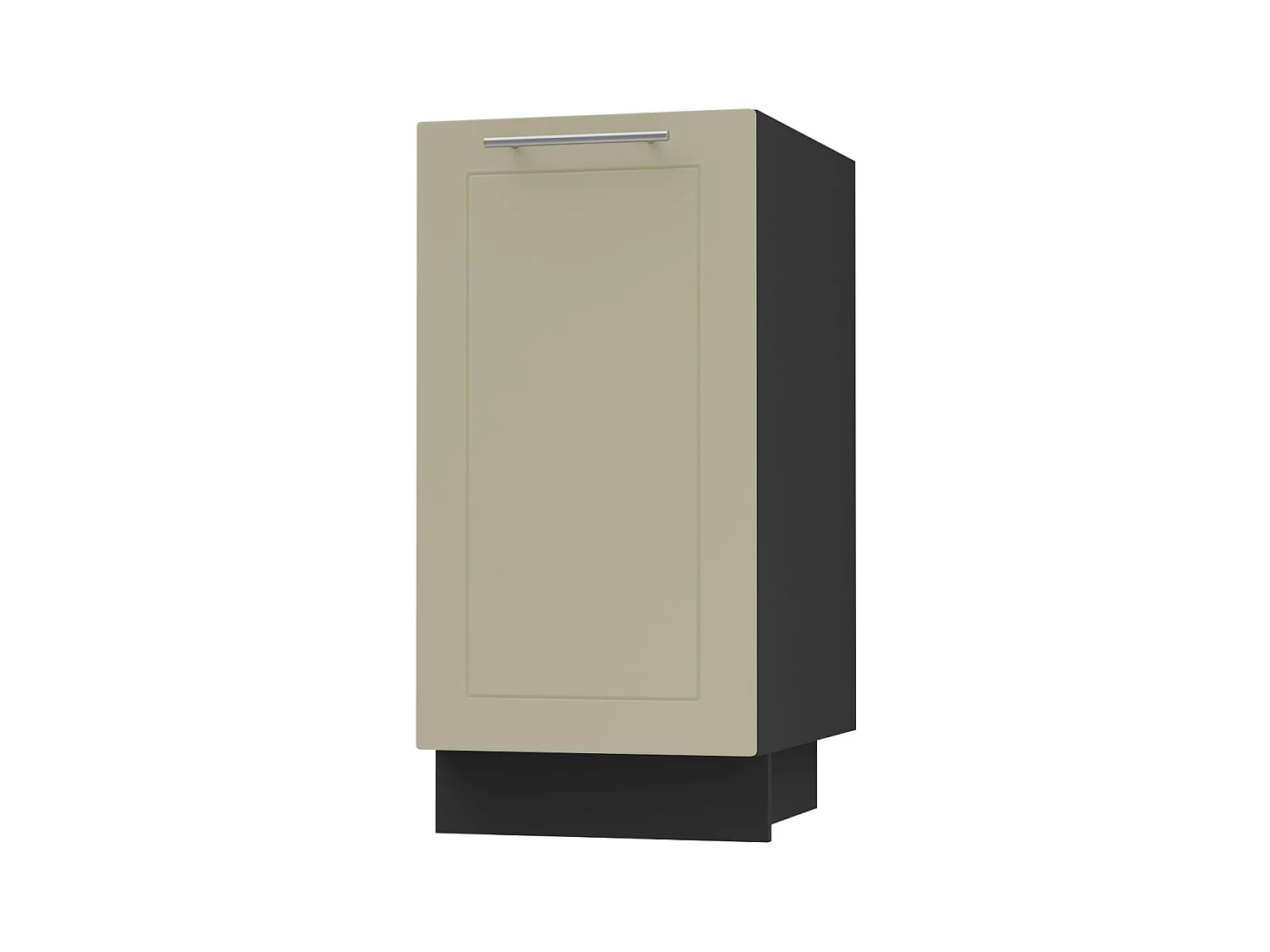 KÜCHENUNTERSCHRANK Kvantum D1D/40 Vanille Matt / Schwarz Matt 40 / 50 / 82cm