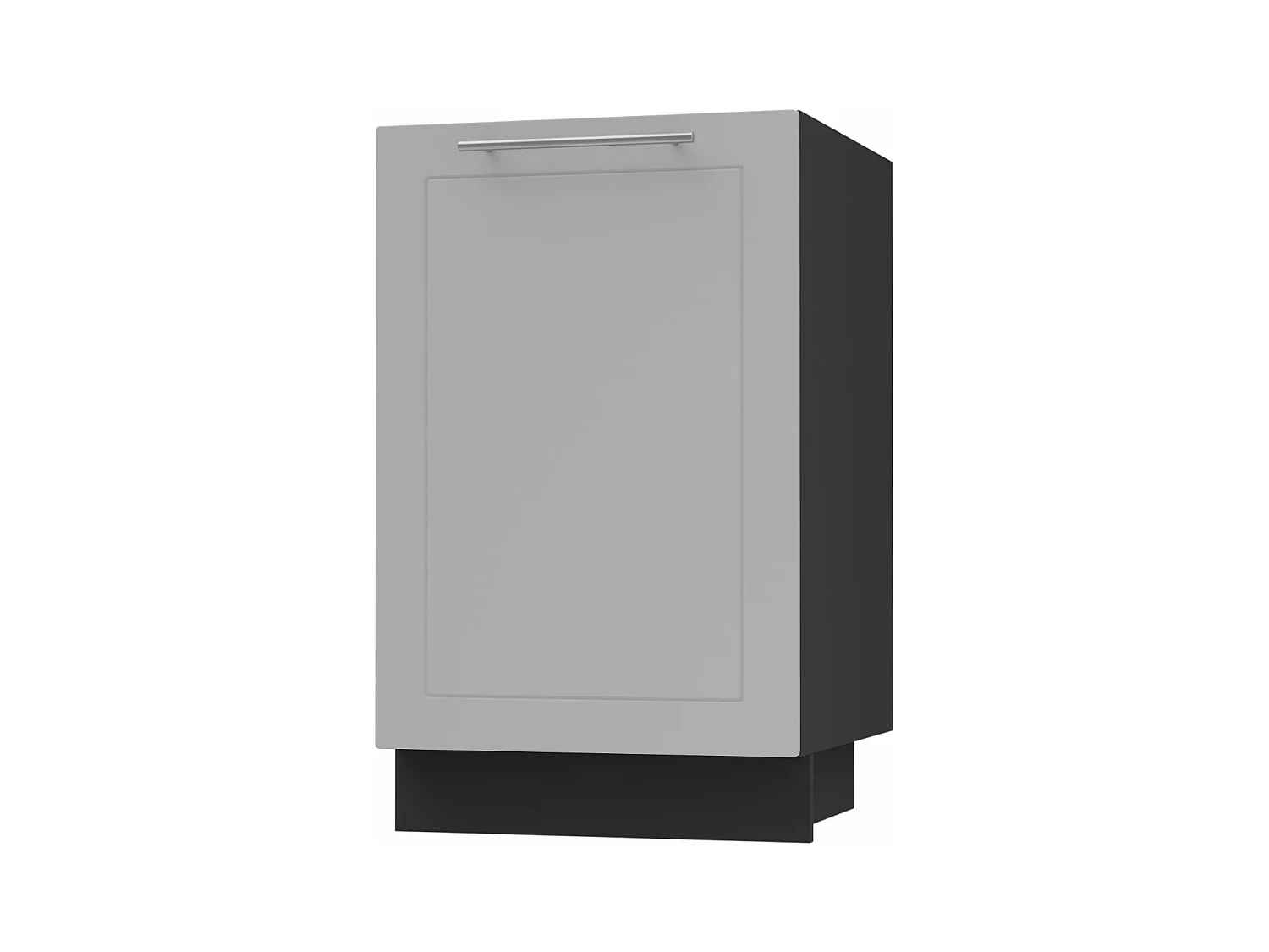 KÜCHENUNTERSCHRANK Kvantum D1D/50 Dust Grey Matt / Schwarz Matt 50 / 50 / 82cm