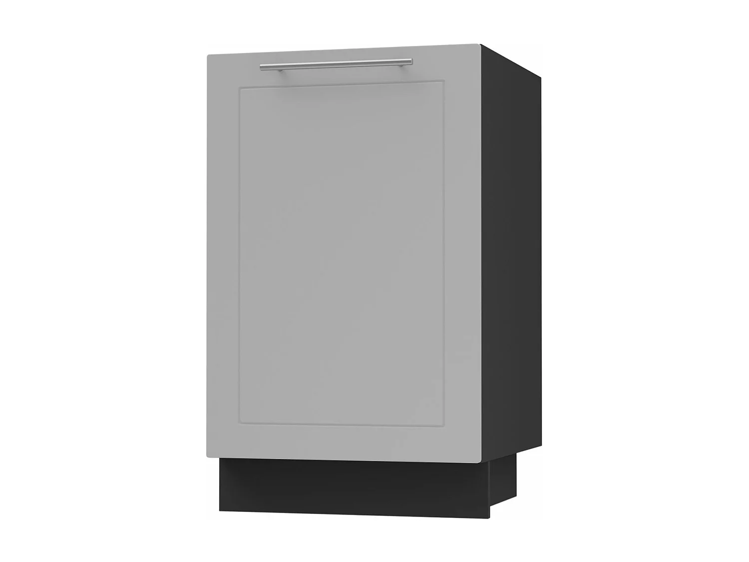 KÜCHENUNTERSCHRANK Kvantum D1D/50 Dust Grey Matt / Schwarz Matt 50 / 50 / 82cm