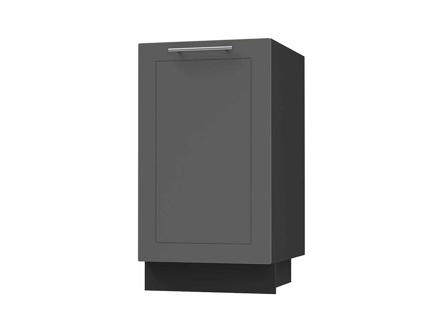 KÜCHENUNTERSCHRANK Kvantum D1D/45 Graphit Matt / Schwarz Matt 45 / 50 / 82cm