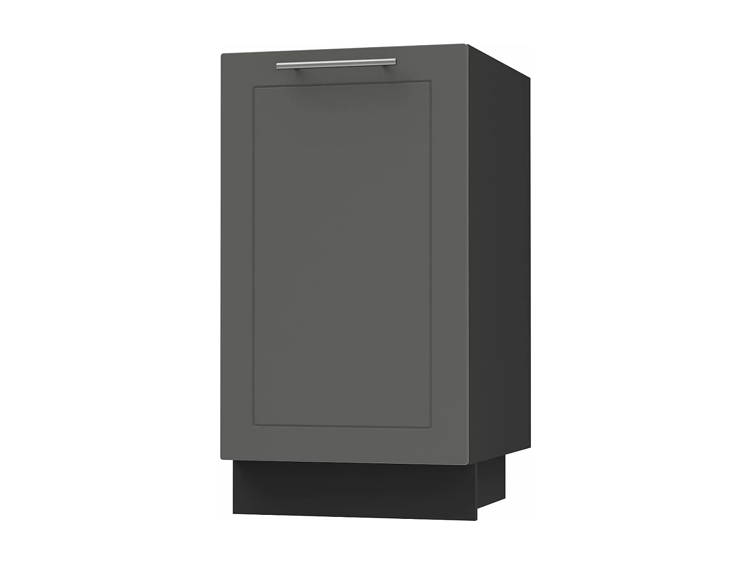 KÜCHENUNTERSCHRANK Kvantum D1D/45 Graphit Matt / Schwarz Matt 45 / 50 / 82cm