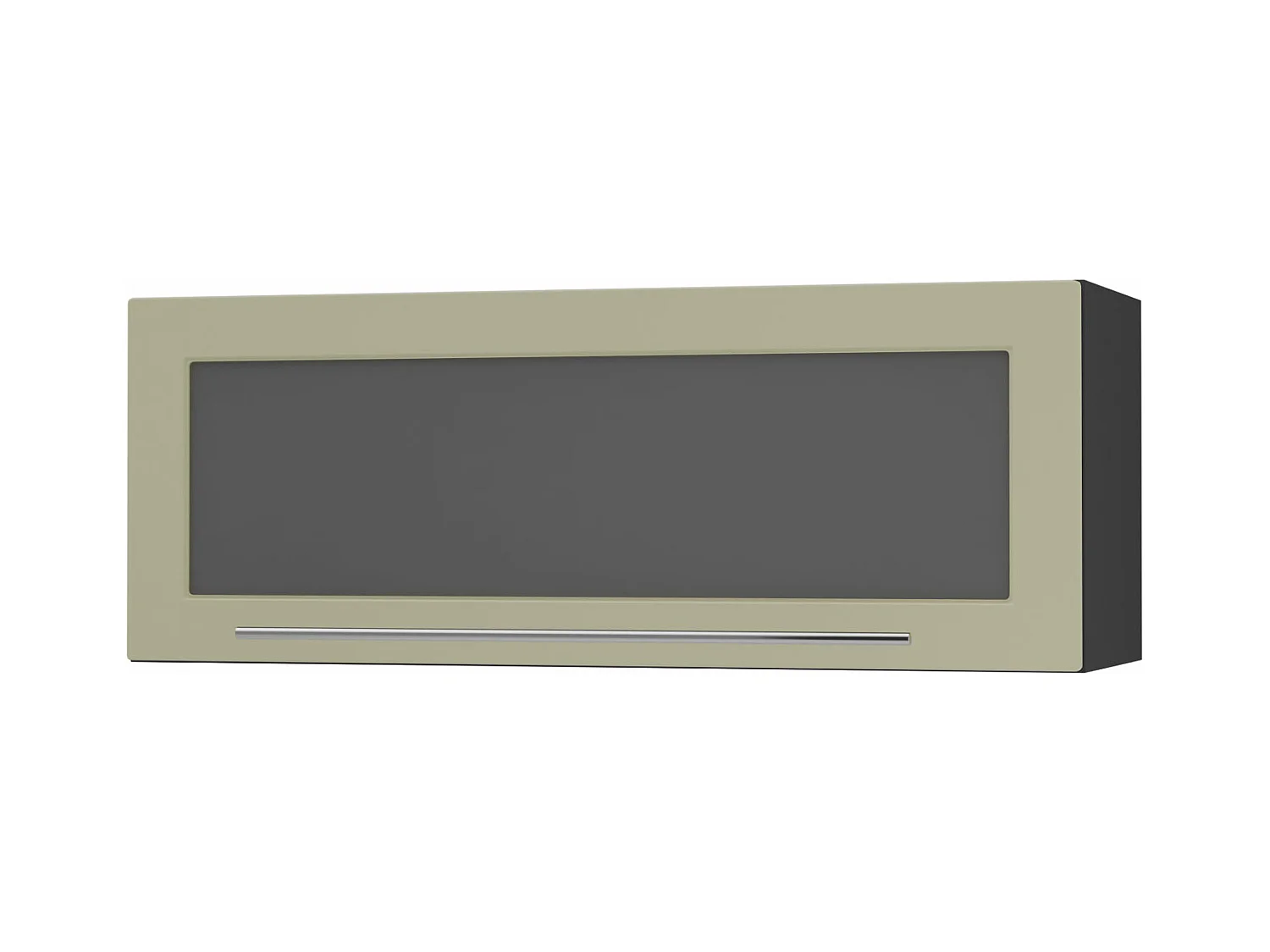 KÜCHENHÄNGESCHRANK Kvantum W4BS/90-AV Vanille Matt / Schwarz Matt 90 / 32,5 / 36cm
