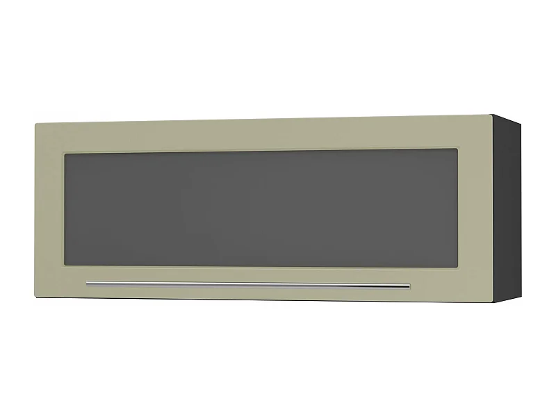 KÜCHENHÄNGESCHRANK Kvantum W4BS/90-AV Vanille Matt / Schwarz Matt 90 / 32,5 / 36cm