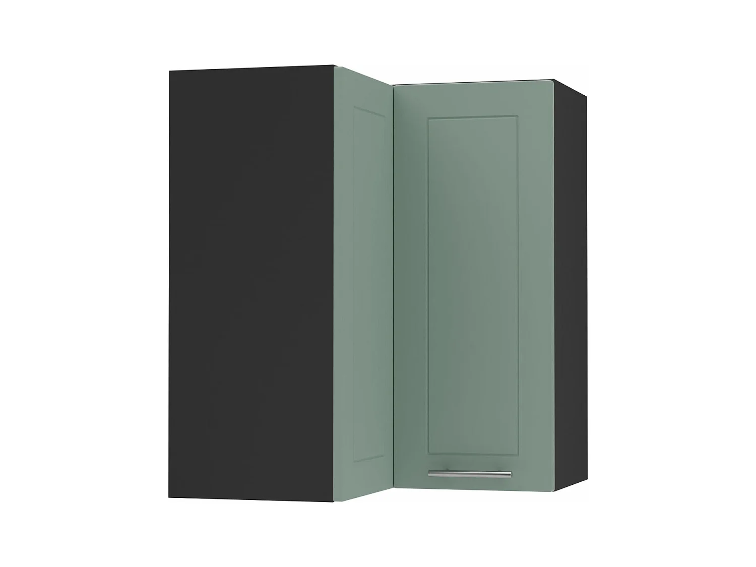 ECKHÄNGESCHRANK Kvantum W12/60 Mint Matt / Schwarz Matt 60 / 60 / 72cm