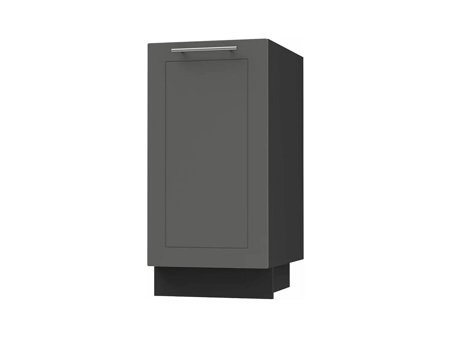 KÜCHENUNTERSCHRANK Kvantum D1D/40 Graphit Matt / Schwarz Matt 40 / 50 / 82cm