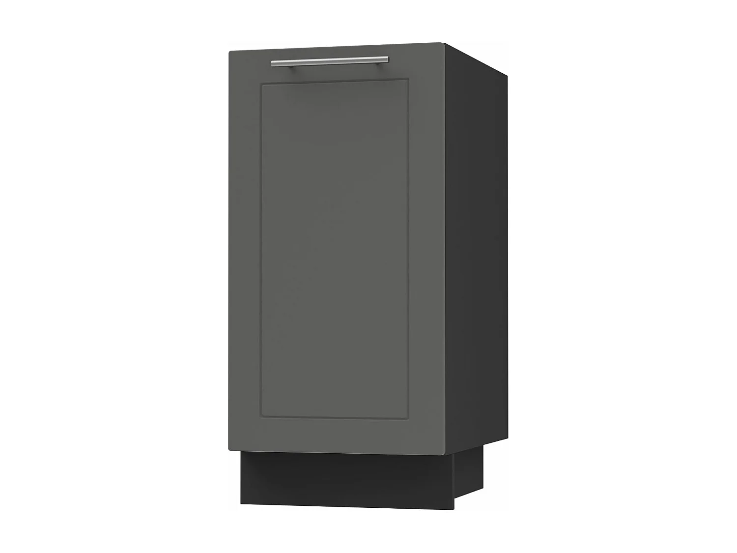 KÜCHENUNTERSCHRANK Kvantum D1D/40 Graphit Matt / Schwarz Matt 40 / 50 / 82cm