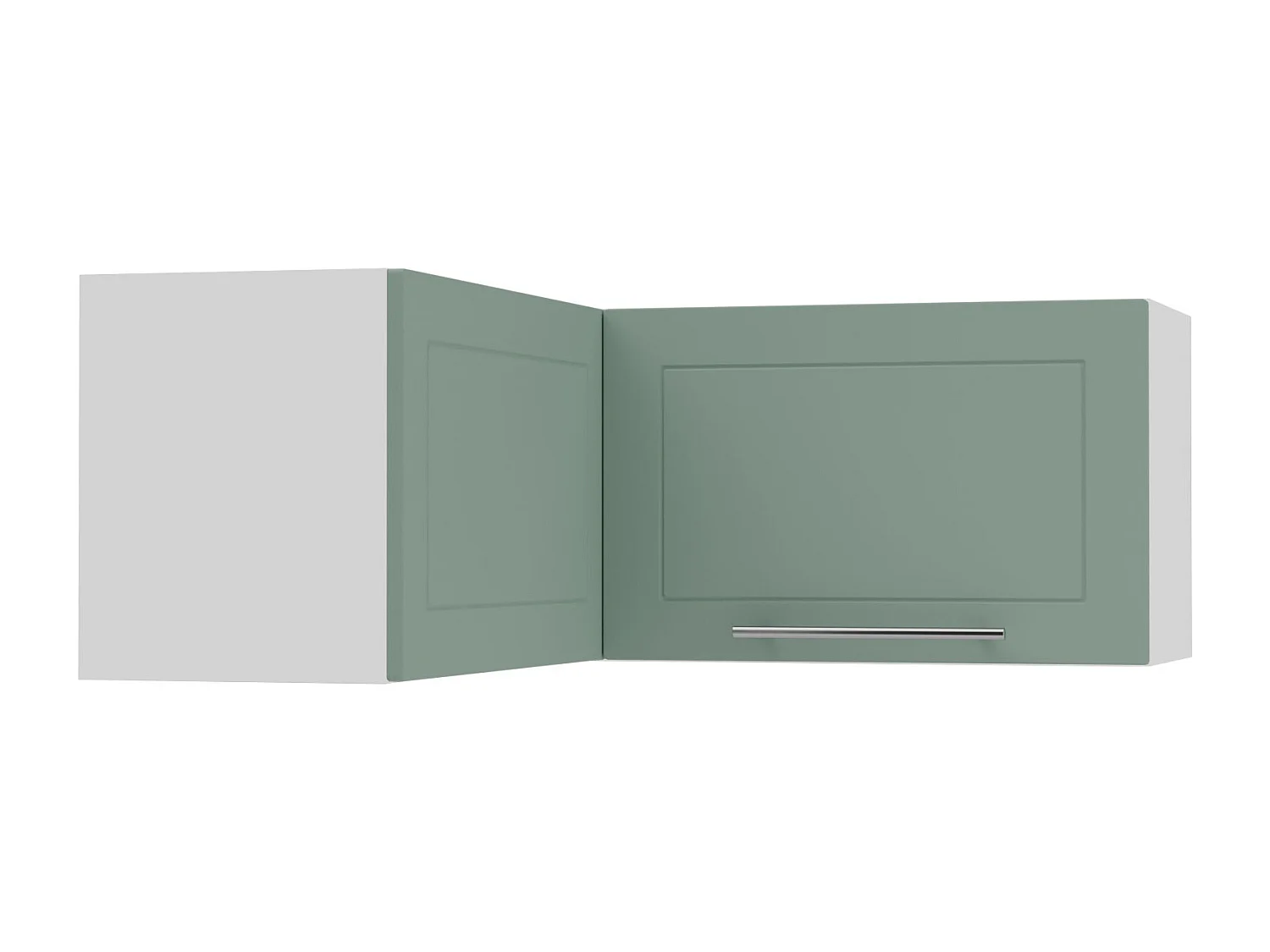 ECKHÄNGESCHRANK Kvantum W14/90/36 Mint Matt / Weiß Matt 90 / 90 / 36cm