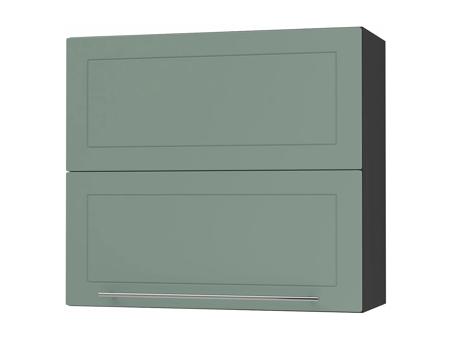 KÜCHENHÄNGESCHRANK Kvantum W8B/80 Mint Matt / Schwarz Matt 80 / 32,5 / 72cm