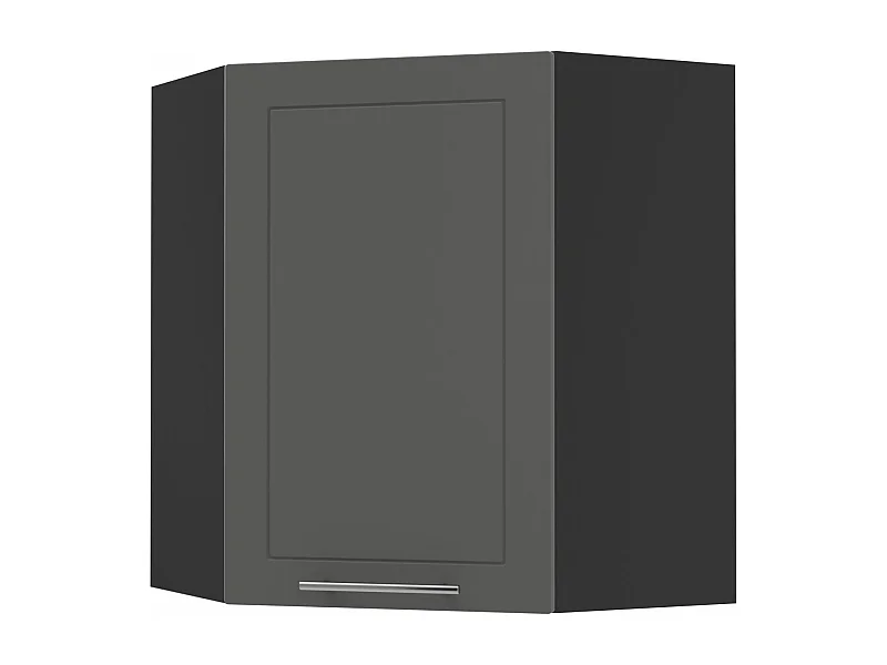 KÜCHENHÄNGESCHRANK Kvantum W10/60 Graphit Matt / Schwarz Matt 60 / 60 / 72cm