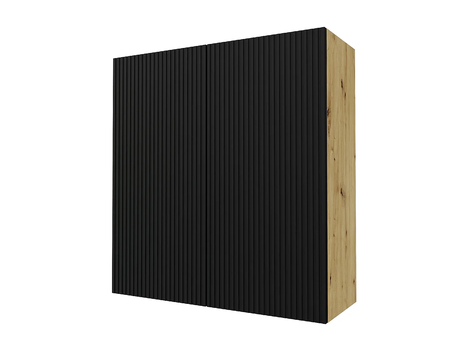 KÜCHENHÄNGESCHRANK Lamello W4/90 Schwarz Matt / Eiche Artisan 90 / 32,5 / 96cm