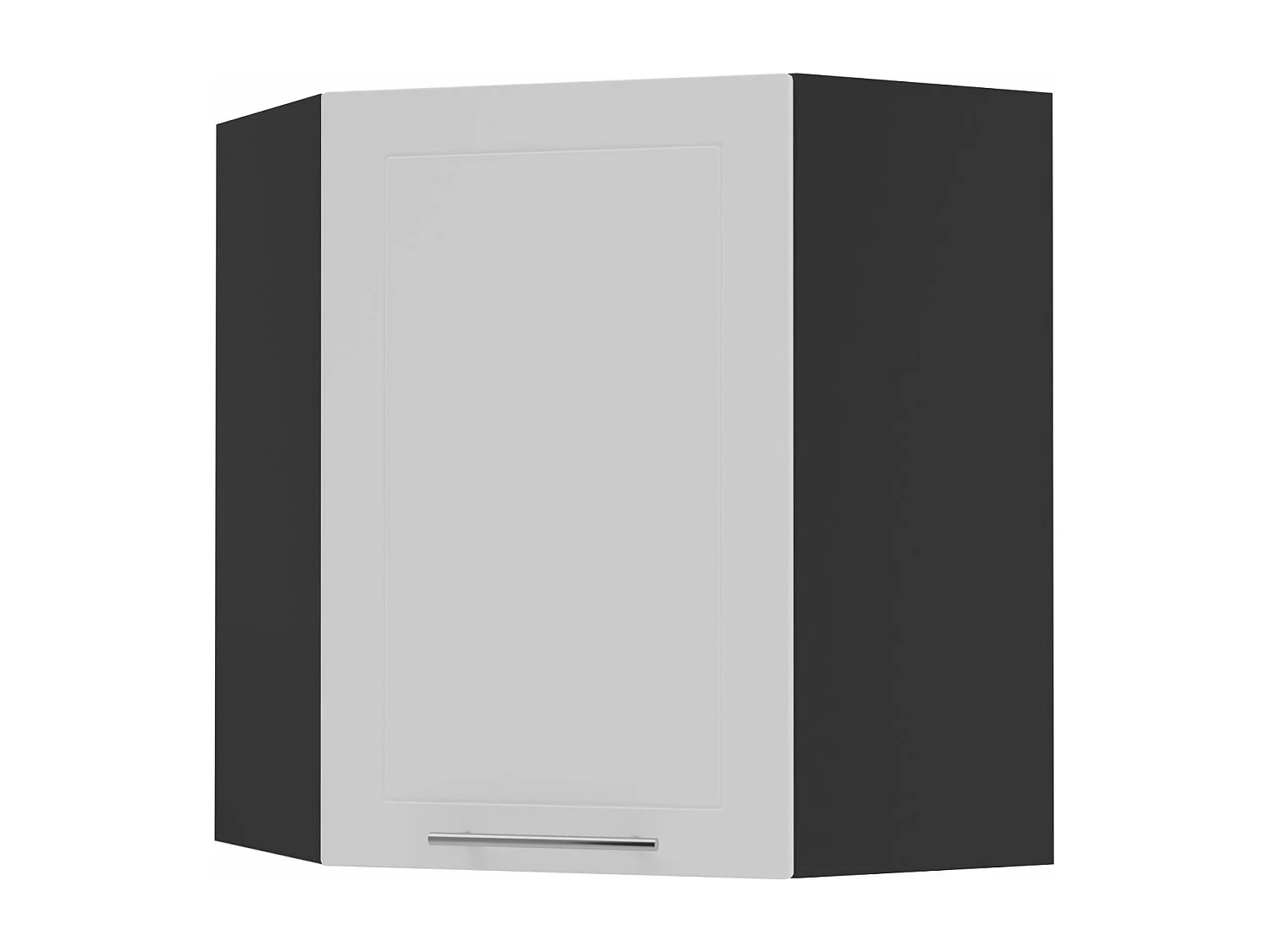 KÜCHENHÄNGESCHRANK Kvantum W10/60 Weiß Matt / Schwarz Matt 60 / 60 / 72cm