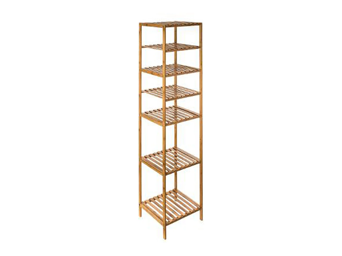 Etagère SDB 6 niveaux en bambou naturel - Dim : l.35 x P.32 x H.145cm