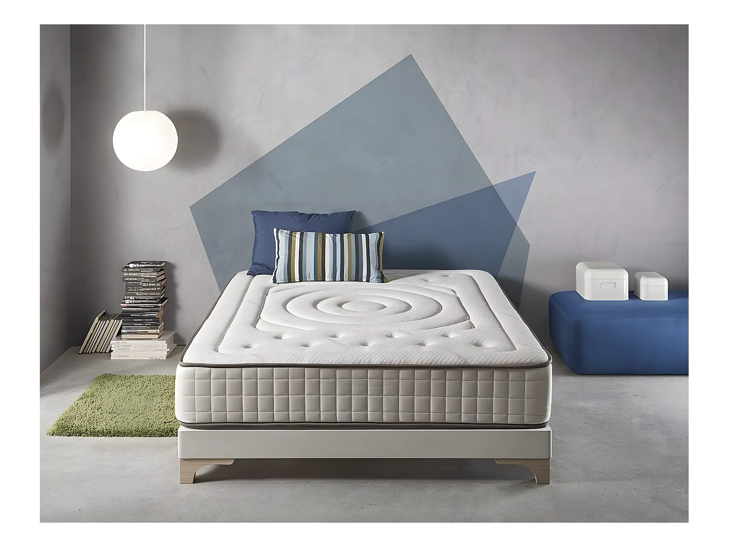 Matelas 160x200 imperial cachemire® | mousse á mémoire de forme | épaisseur 25 cm | accueil moelleux | ferme | anti-acarien | hypoallergénique