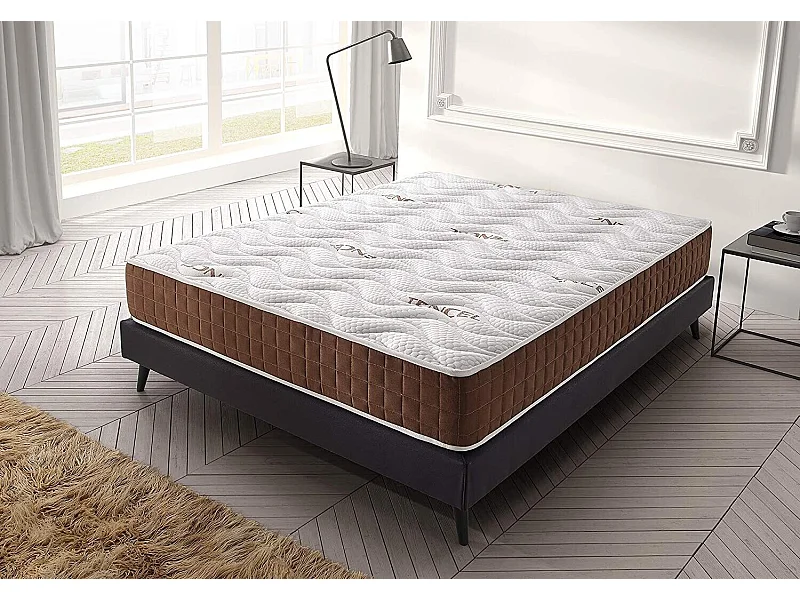Matelas 120x200 mousse visco ergo anatomique | mousse h.r. Haute densité | épaisseur 19 cm | triple couche system - double face été-hiver