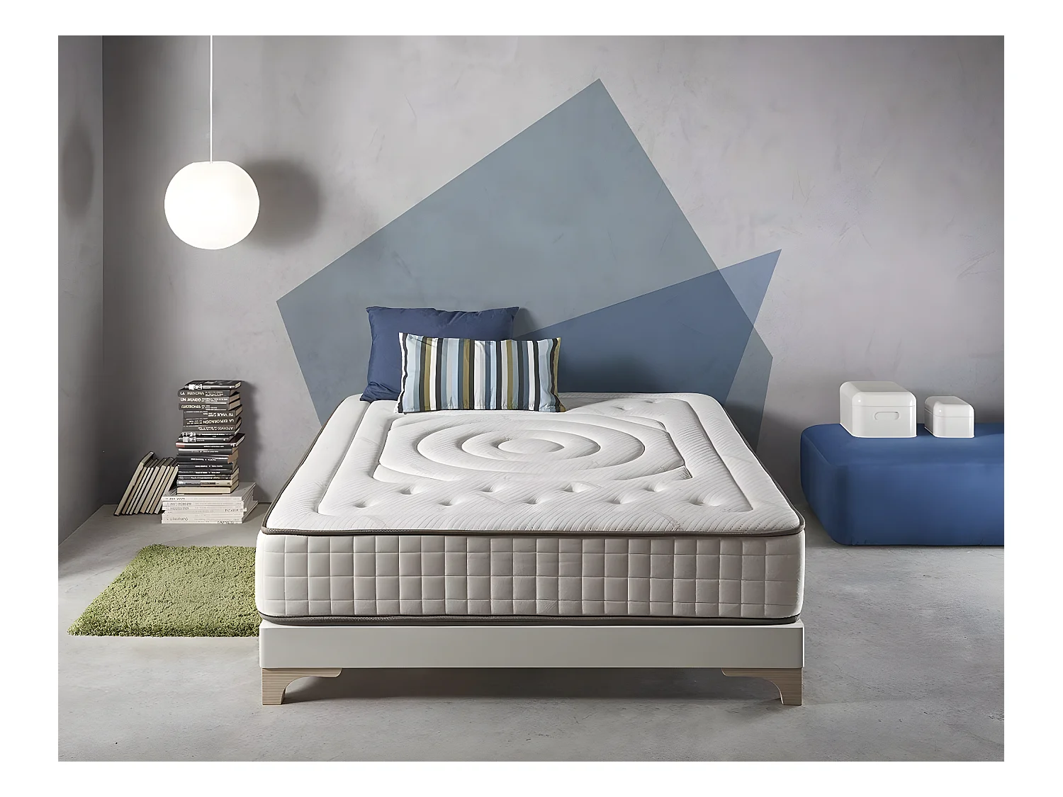 Matelas 140x190 mousse imperial cachemire® | mousse á mémoire de forme | épaisseur 25 cm | accueil moelleux | ferme | anti-acarien - hypoallergénique