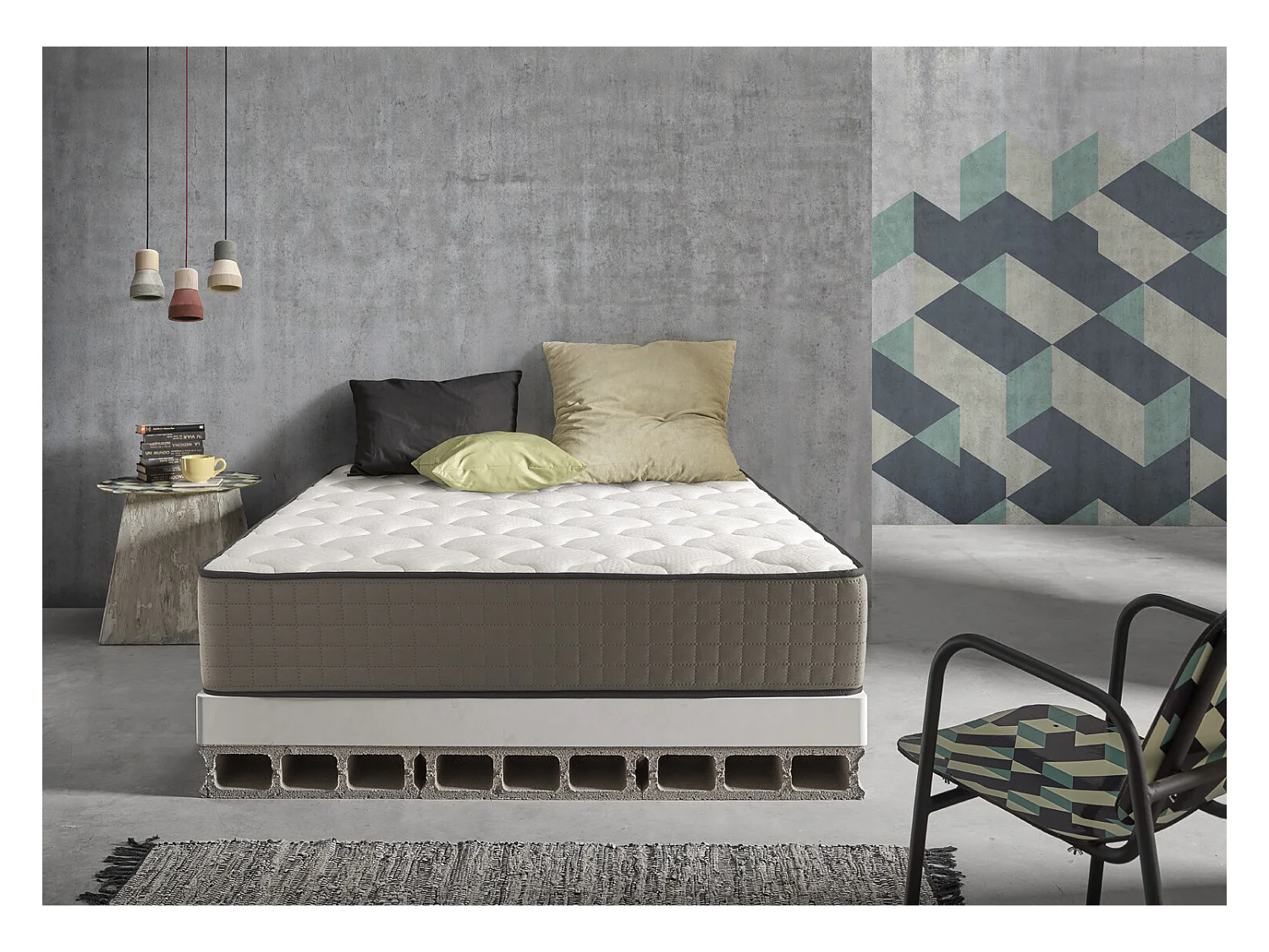 Matelas mousse 90x190 natur plus® | mousse á mémoire de forme | épaisseur 30 cm | aération excellente | morphologique | tissus stretch | 11 zones de confort