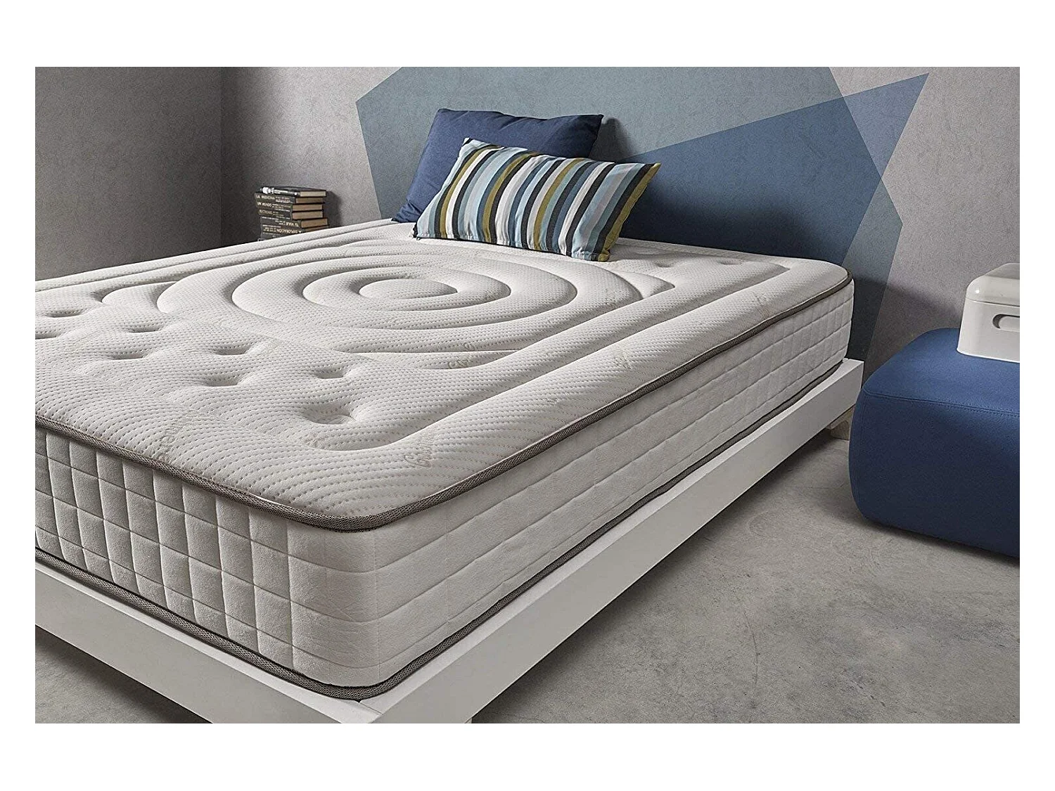 Matelas mousse 135x190 imperial cachemire® | mousse á mémoire de forme | épaisseur 25 cm | accueil moelleux | ferme | anti-acarien | hypoallergénique