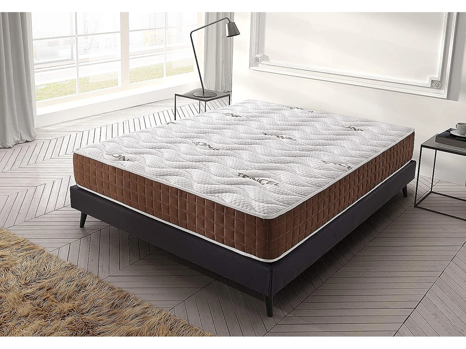 Matelas 140x200 mousse visco ergo anatomique | mousse h.r. Haute densité | épaisseur 19 cm | triple couche system - double face été-hiver