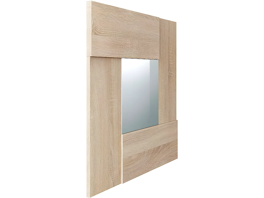 Meuble d'entrée coloris chêne canadien / effet industriel - Hauteur 79 x Longueur 92 x Profondeur 33 cm