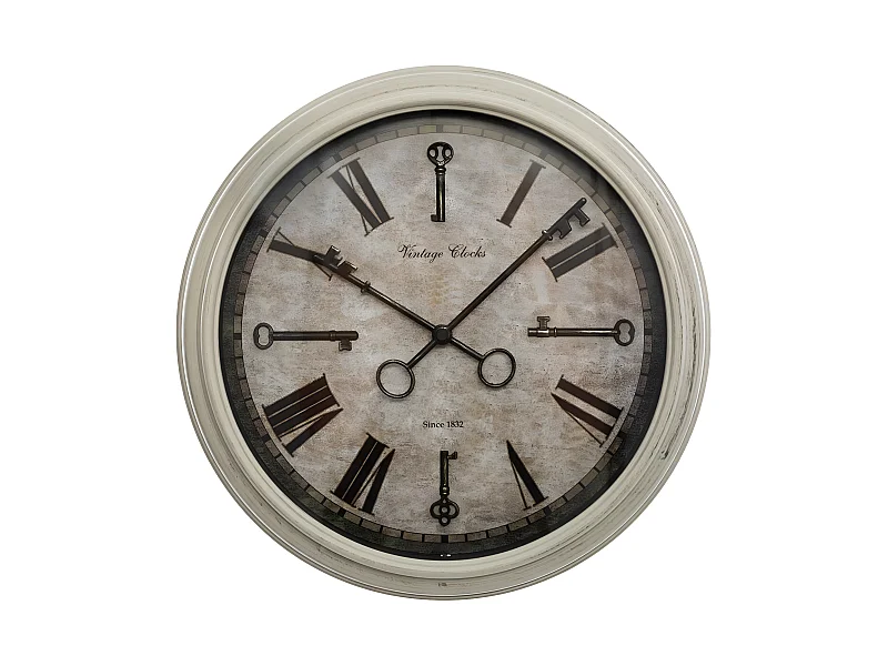 Pendule en polypropylène coloris blanc - D. 39,2 x Ep. 5,6 cm