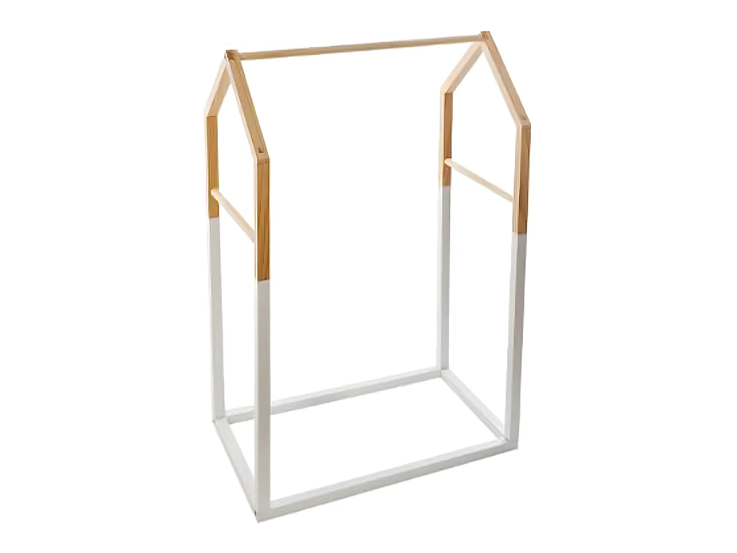 Penderie enfant en bois forme masion blanc - Dim : L.60 x l.37 x H.100 cm