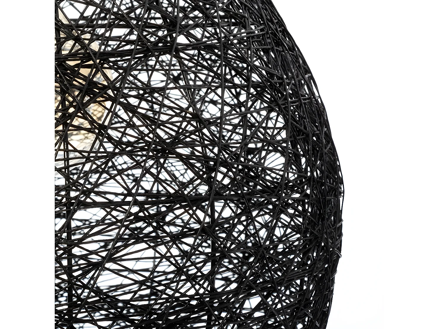 Suspension en papier coloris noir - D. 34 x H. 35 cm