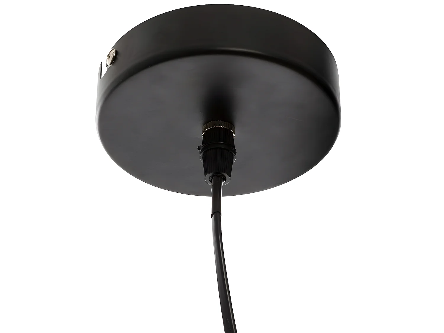 Suspension noire en métal filaire - D.27,5 x H.25 cm