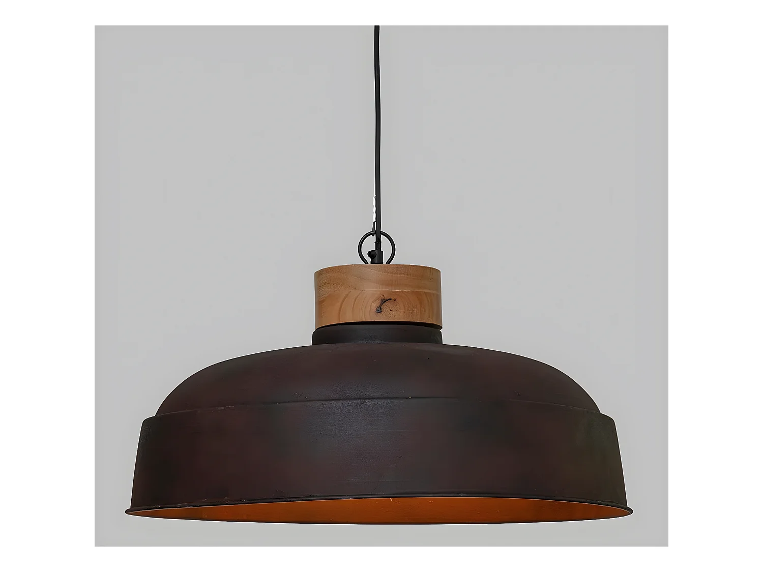 Suspension en métal coloris gris - Diamètre 57 x Hauteur 20 cm