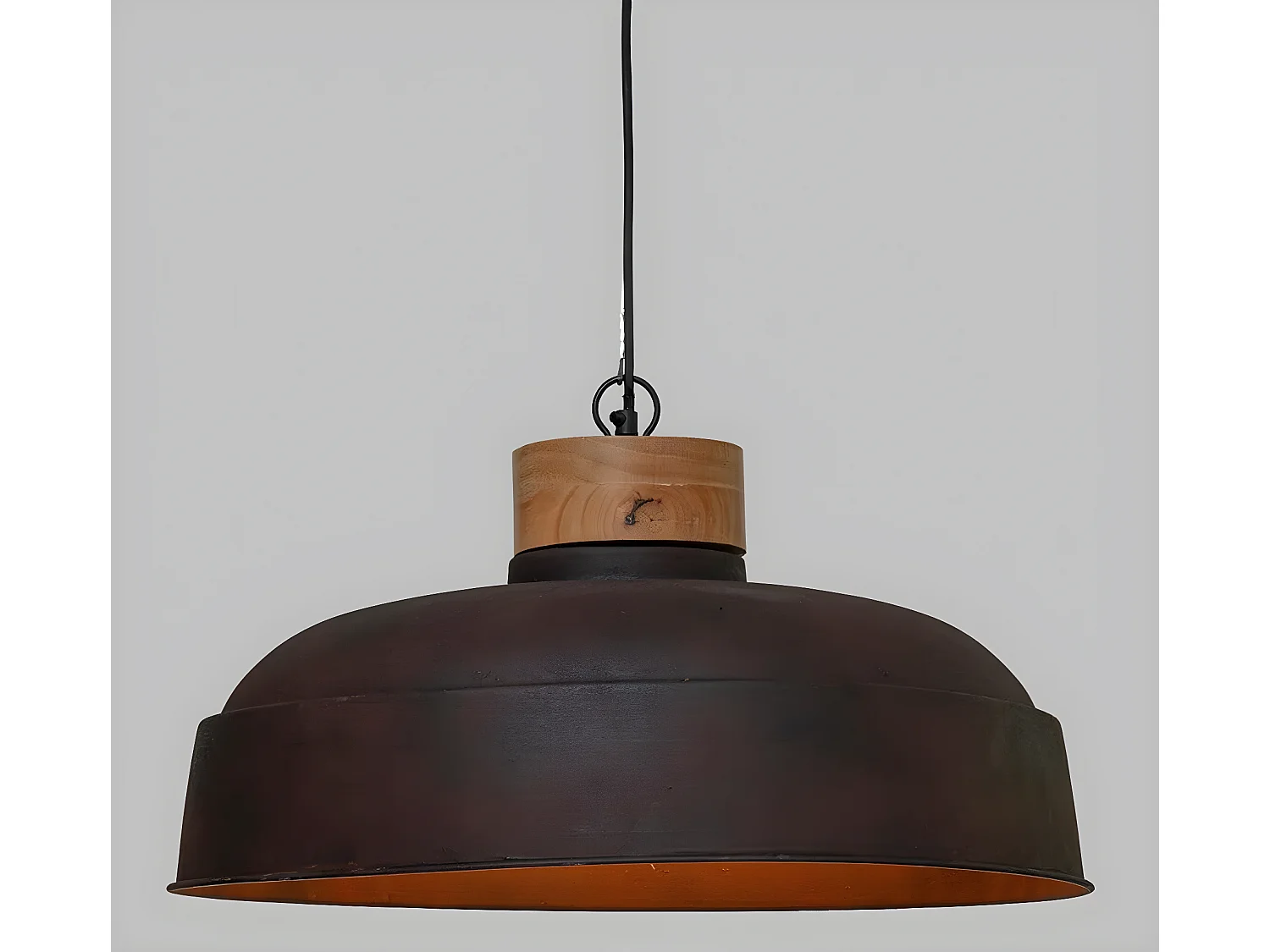 Suspension en métal coloris gris - Diamètre 57 x Hauteur 20 cm