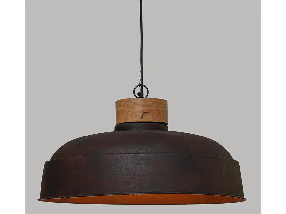 Suspension en métal coloris gris - Diamètre 57 x Hauteur 20 cm