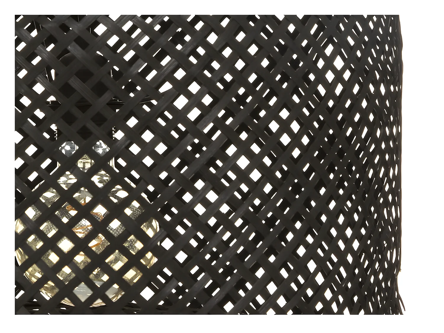 Suspension en bambou coloris noir - diamètre 40 x Hauteur 38 cm