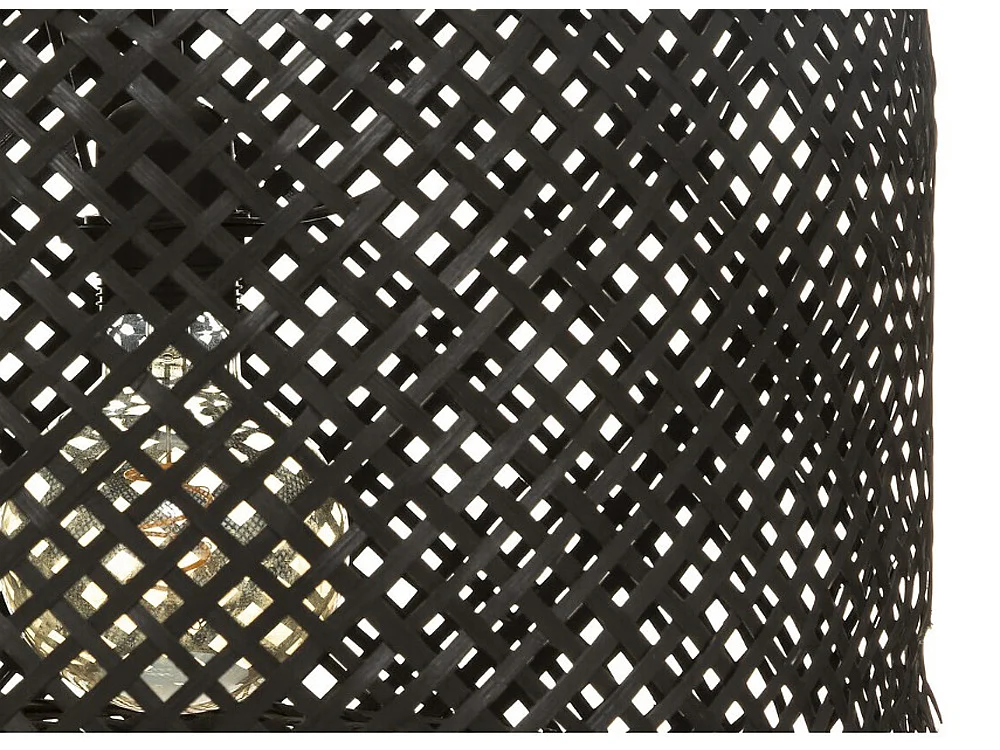 Suspension en bambou coloris noir - diamètre 40 x Hauteur 38 cm