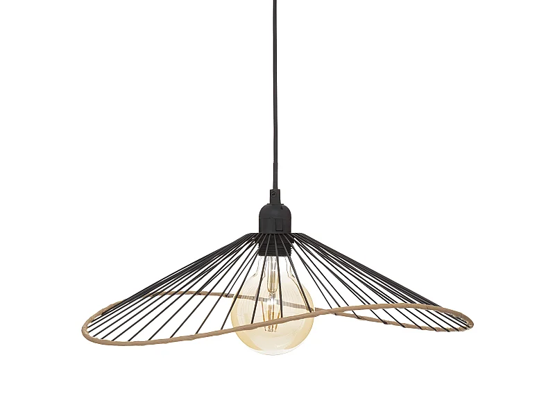 Suspension coloris noir en métal - Longueur 45 x Profondeur 42 x Hauteur 17,5 cm