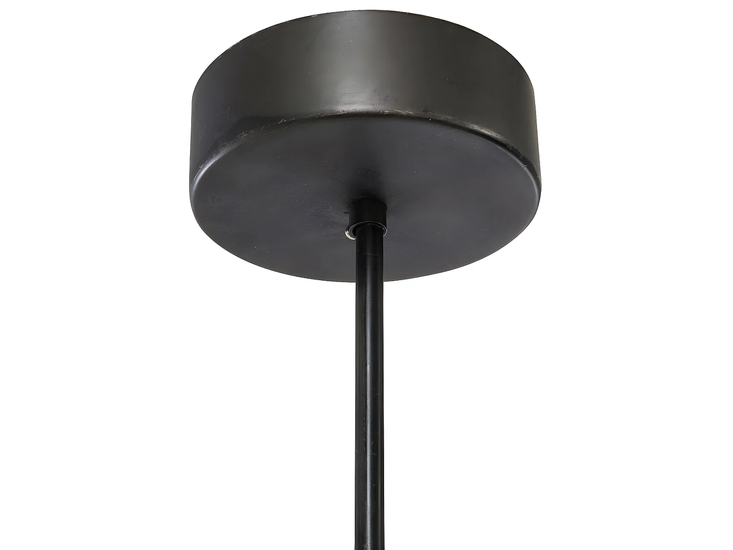 Suspension grise en metal brossé - D. 25 x H. 24,5 cm