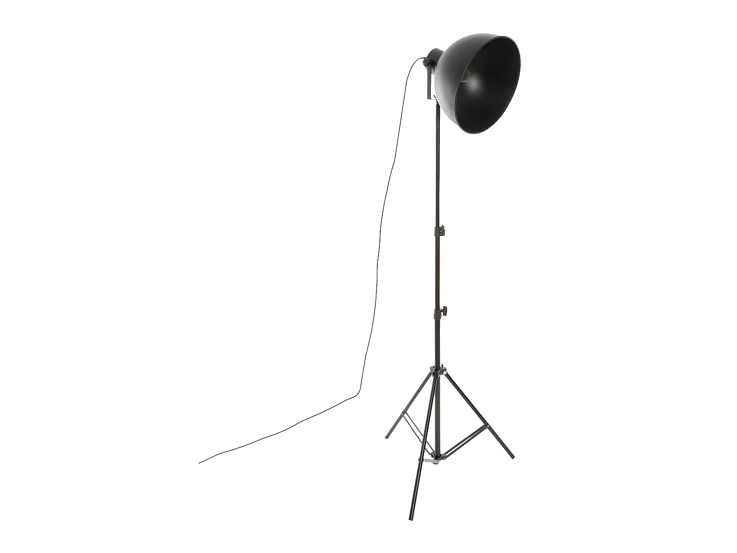 Lampadaire trépied en métal - D. 55 x H. 175 cm