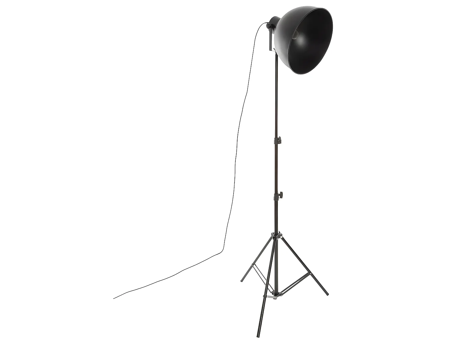 Lampadaire trépied en métal - D. 55 x H. 175 cm